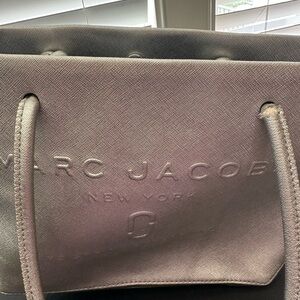 Marc Jacobs Metallic Taupe Leather Tote